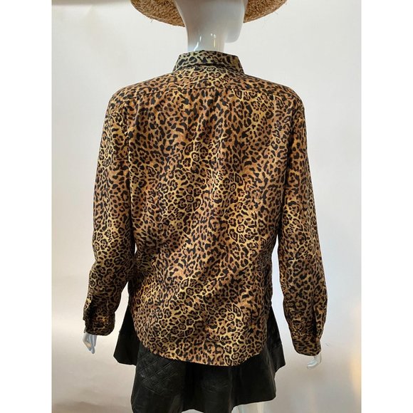 Chaps Classics Leopard Shirt sz Lg - Picture 13 of 13